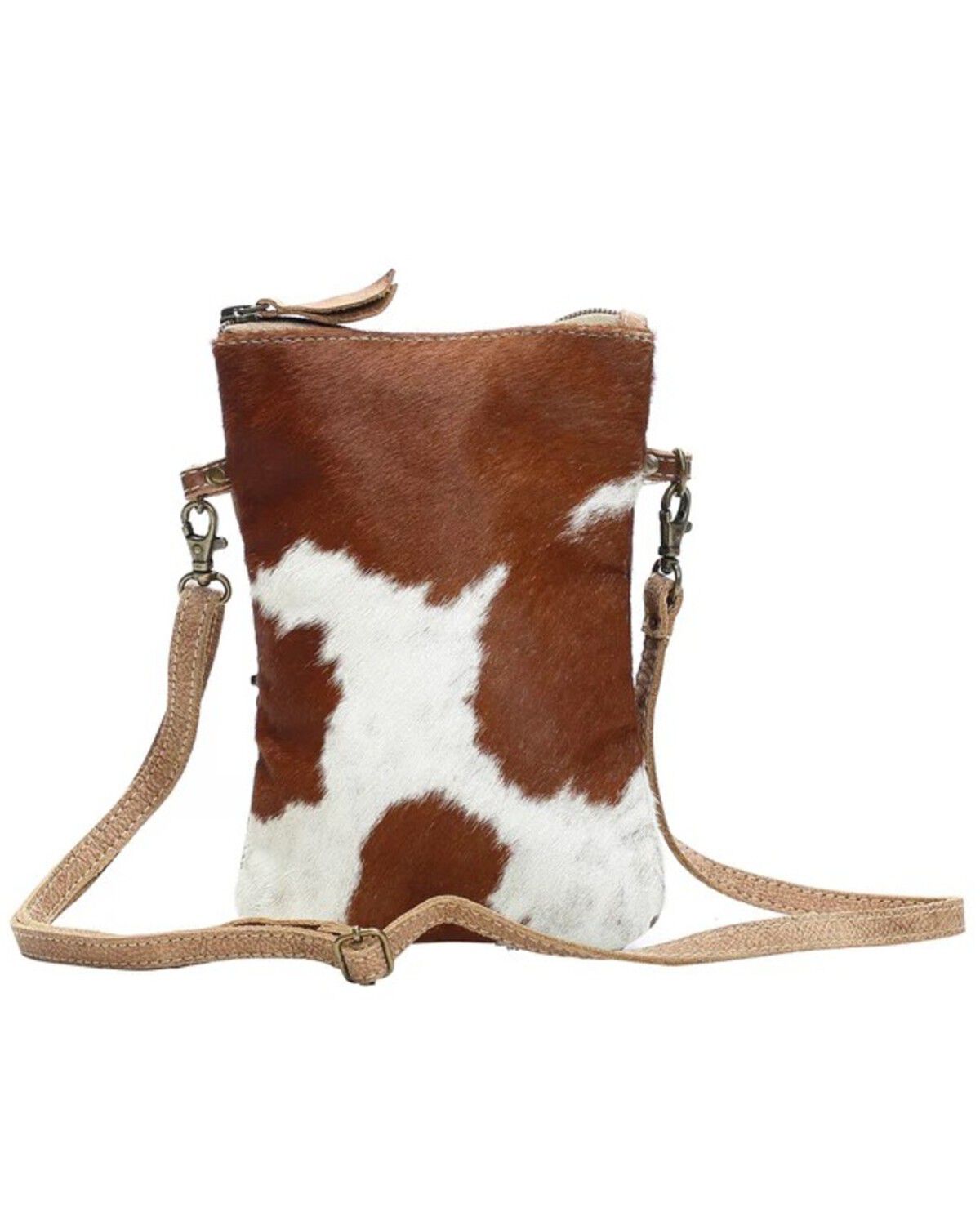 Image #2 - Myra Bag Women's Cowhide Crossbody Bag, Brown, hi-res
