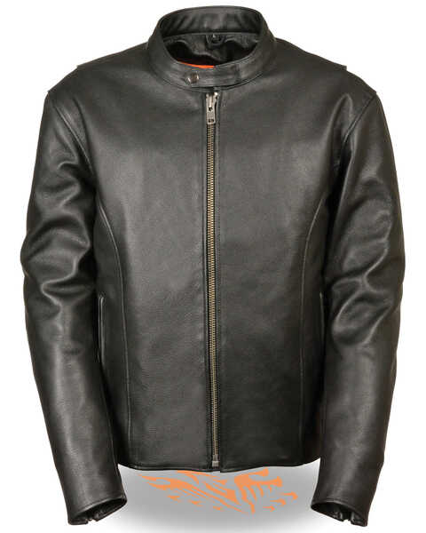Milwaukee Leather Men's 3X Classic Scooter Jacket , Black, hi-res