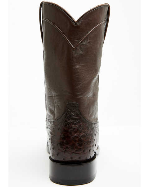 Image #5 - Cody James Black 1978® Men's Carmen Exotic Full-Quill Ostrich Roper Boots - Medium Toe , Chocolate, hi-res