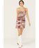 Image #1 - Shyanne Women's Printed Challis Mini Slip Dress, Taupe, hi-res