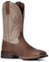 Ariat Men's Barrel Rawly Ultra Western Performance Boots - Broad Square Toe , Brown, hi-res
