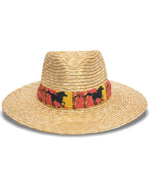 Nikki Beach Women's Cheval Milan Fedora Straw Hat , Natural, hi-res
