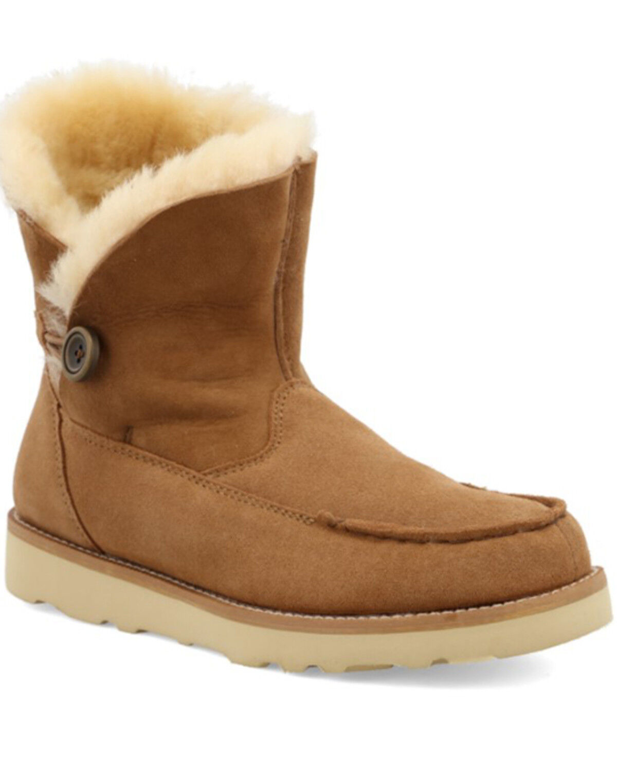 Image #1 - Wrangler Women's Wedge Boots - Moc Toe, Chestnut, hi-res