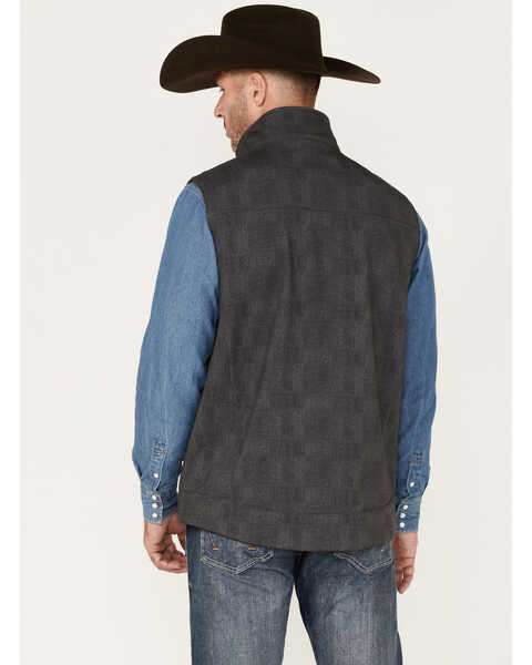 Image #4 - Cinch Men's Herringbone Concealed Carry Zip-Front Softshell Vest , Charcoal, hi-res