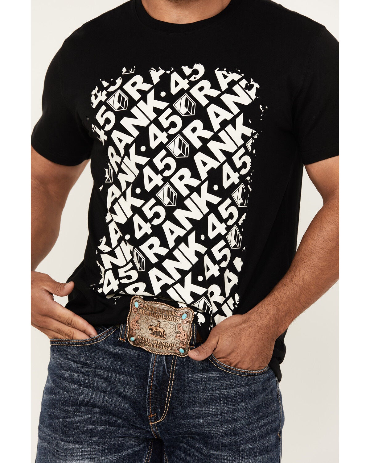 Image #3 - RANK 45&reg; Men's Exploded Logo Short Sleeve Graphic T-Shirt, Black, hi-res