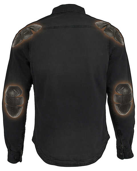 Image #2 - Milwaukee Performance Men's Denim Biker Shirt - Big & Tall, Black, hi-res