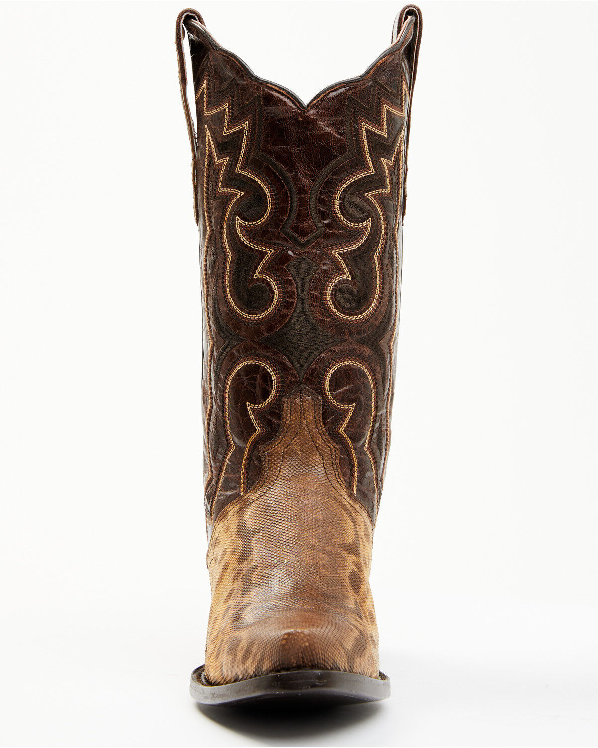 Image #4 - Dan Post Women's Karung Exotic Snake Western Boots - Snip Toe, Brown, hi-res
