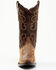 Image #4 - Dan Post Women's Karung Exotic Snake Western Boots - Snip Toe, Brown, hi-res