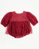Image #3 - Yura Infant Girls' Tutu Long Sleeve Onesie, Burgundy, hi-res