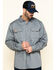 Image #1 - Hawx Men's FR Long Sleeve Woven Work Shirt - Tall, Silver, hi-res