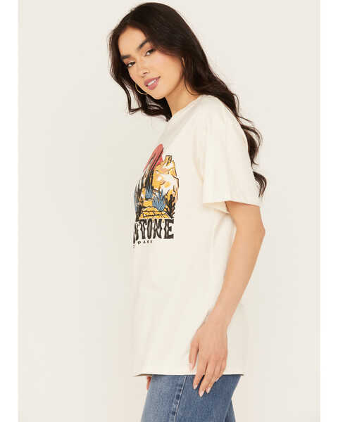 Image #2 - Somewhere West Women's Yellowstone Park Short Sleeve Graphic Tee, Natural, hi-res