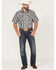 Wrangler Men's Plaid Short Sleeve Fashion Snap Western Shirt - Tall , Black, hi-res