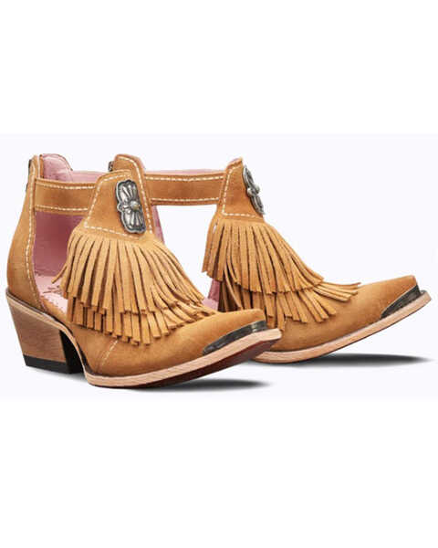 Image #1 - Junk Gypsy By Lane Women's Kiss Me At Midnight Western Fashion Mule Booties - Snip Toe , Camel, hi-res