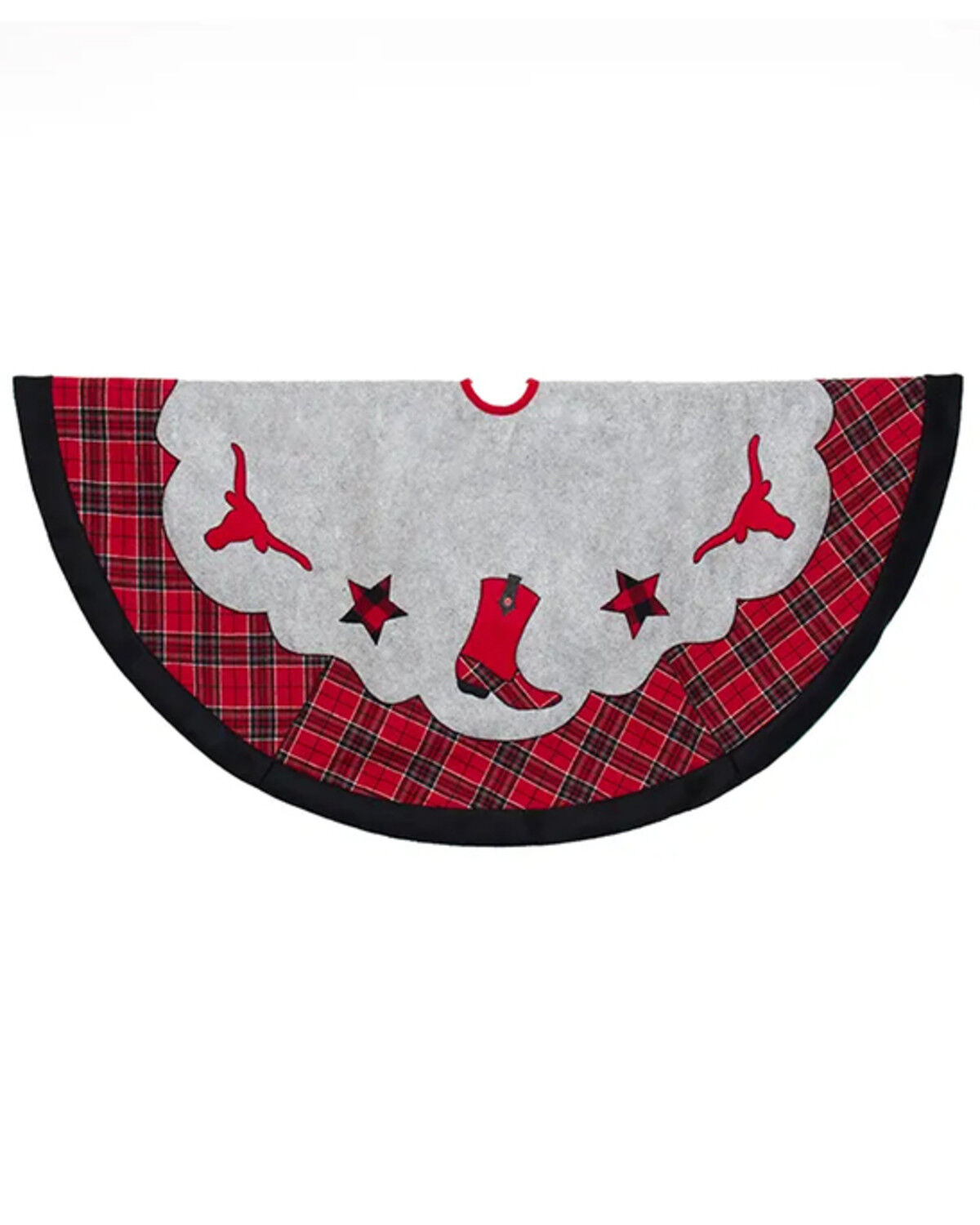 Image #1 - Kurt Adler Plaid Print Western Tree Skirt, Multi, hi-res