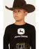 Image #2 - John Deere Boys' Wrap Construction Long Sleeve Graphic T-Shirt , Black, hi-res