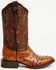 Image #2 - Tanner Mark Men's Ostrich Print Western Boots - Broad Square Toe, Cognac, hi-res