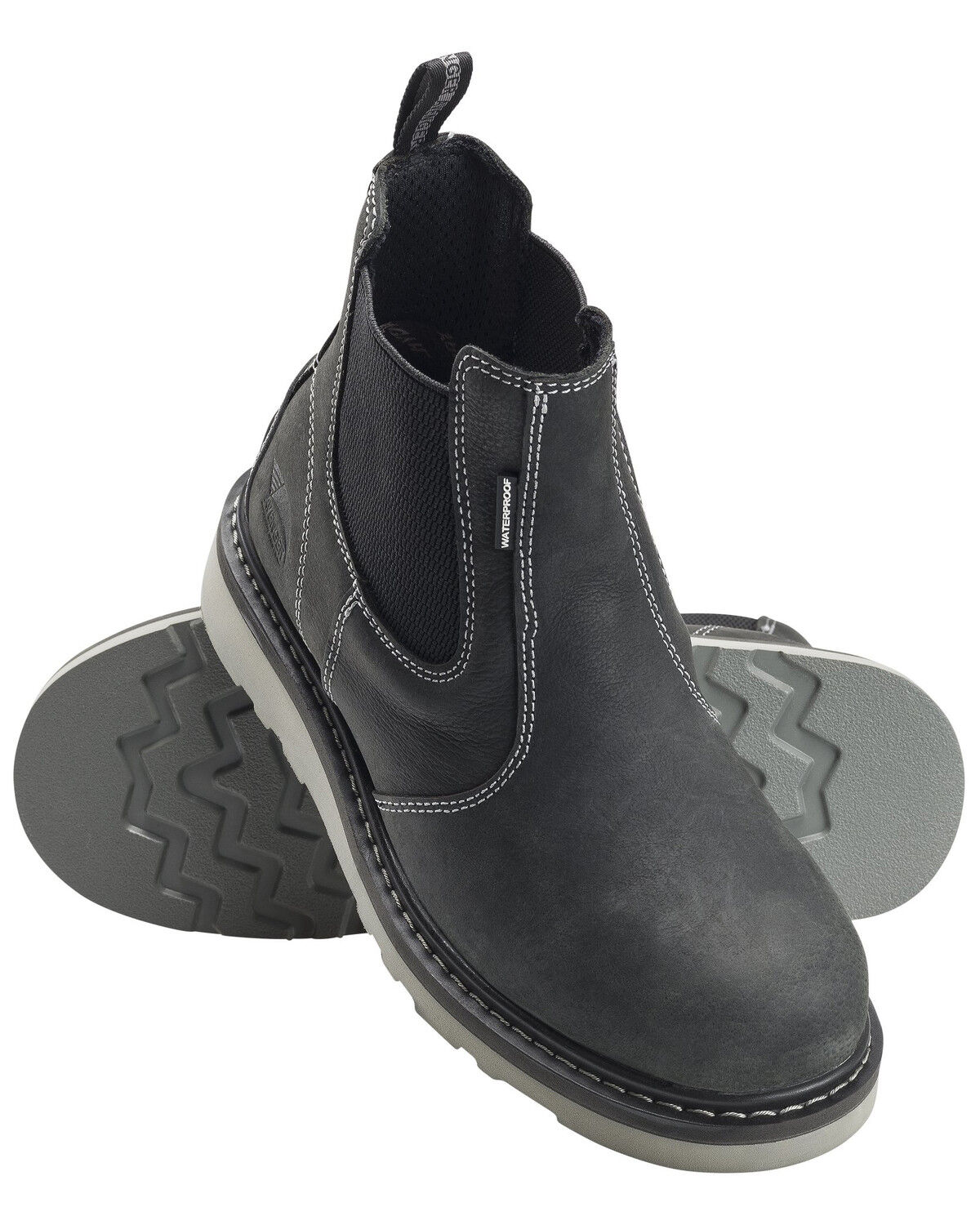 black wedge waterproof boots