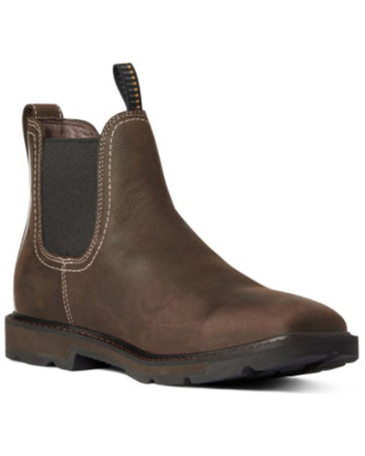 Ariat Men's Groundbreaker Chelsea H20 Work Boot - Soft Toe, Brown, hi-res