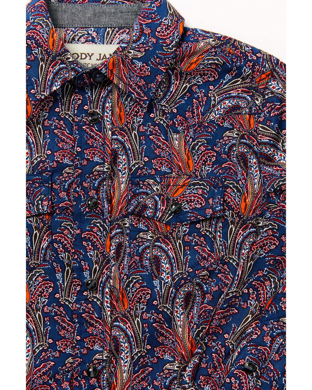 Image #2 - Cody James Toddler Boys' Jefferson Printed Long Sleeve Snap Western Shirt, Navy, hi-res