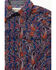 Image #2 - Cody James Toddler Boys' Jefferson Printed Long Sleeve Snap Western Shirt , Navy, hi-res