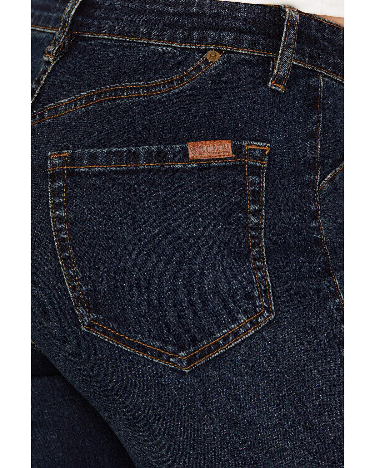 Image #4 - Rock & Roll Denim Women's Dark Wash High Rise Flare Stretch Denim Jeans, Dark Wash, hi-res