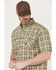 Image #2 - Ariat Men's Rebar Made Tough Short Plaid Print Sleeve Button-Down Stretch Work Shirt, Beige, hi-res