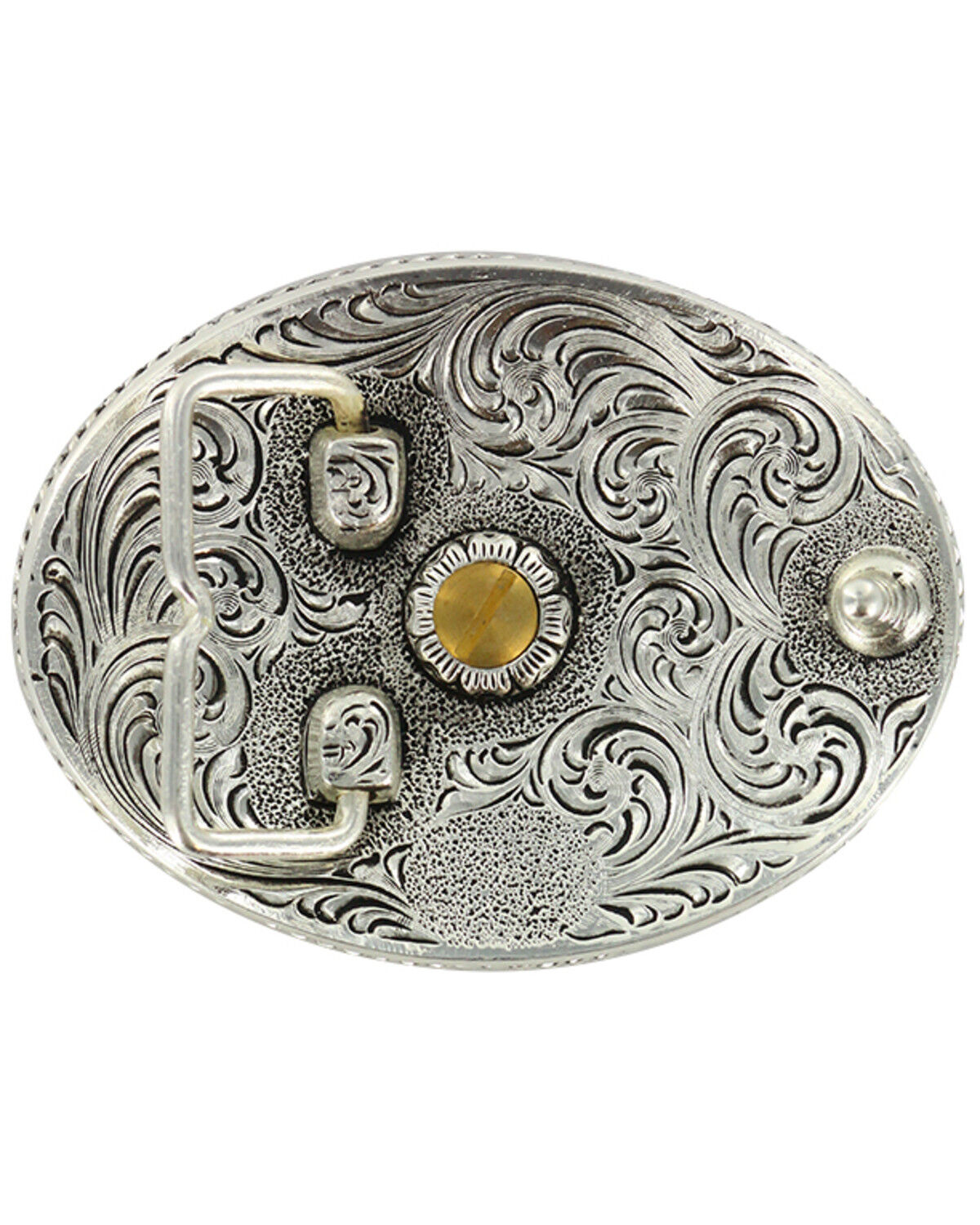 Image #2 - Cody James Men's Antiqued Oval Louisiana Belt Buckle, Multi, hi-res