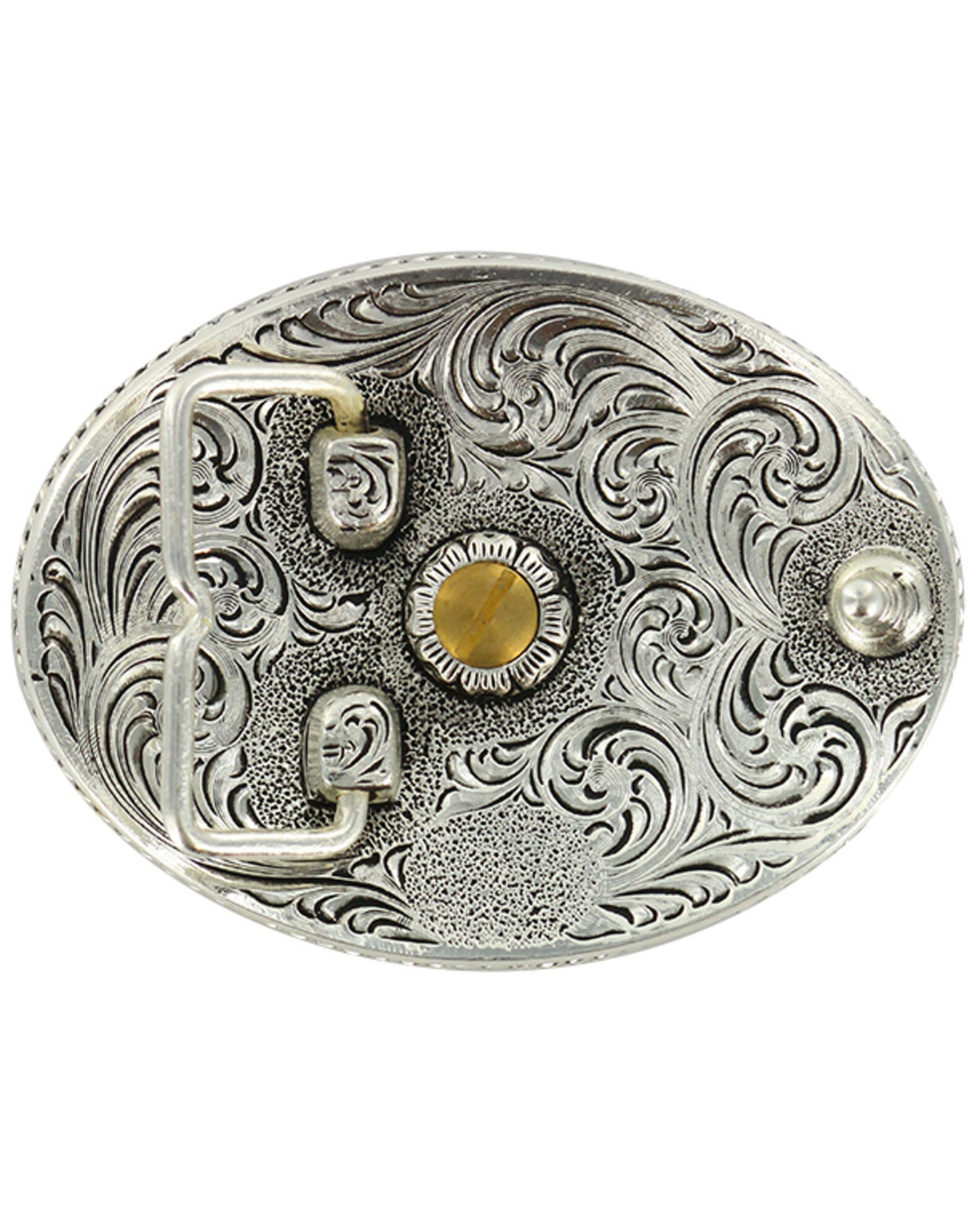 Image #2 - Cody James Men's Antiqued Oval Louisiana Belt Buckle, Multi, hi-res