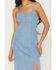 Image #3 - Wrangler Retro Women's Medium Wash Sleeveless Denim Maxi Dress, Medium Wash, hi-res