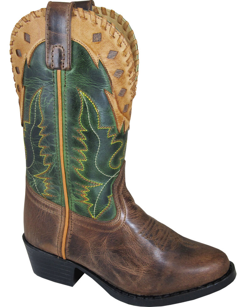Smoky Mountain Boys' Reno Western Boot - Round Toe, Brown, hi-res