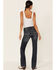 Wrangler Women's Dark Wash Bootcut Jeans, Dark Blue, hi-res