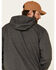 Carhartt Men's Logo Hooded Work Sweatshirt, Medium Grey, hi-res