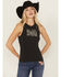Image #1 - Idyllwind Women's Embellished Sleeveless Ribbed Graphic Tank Top, Black, hi-res