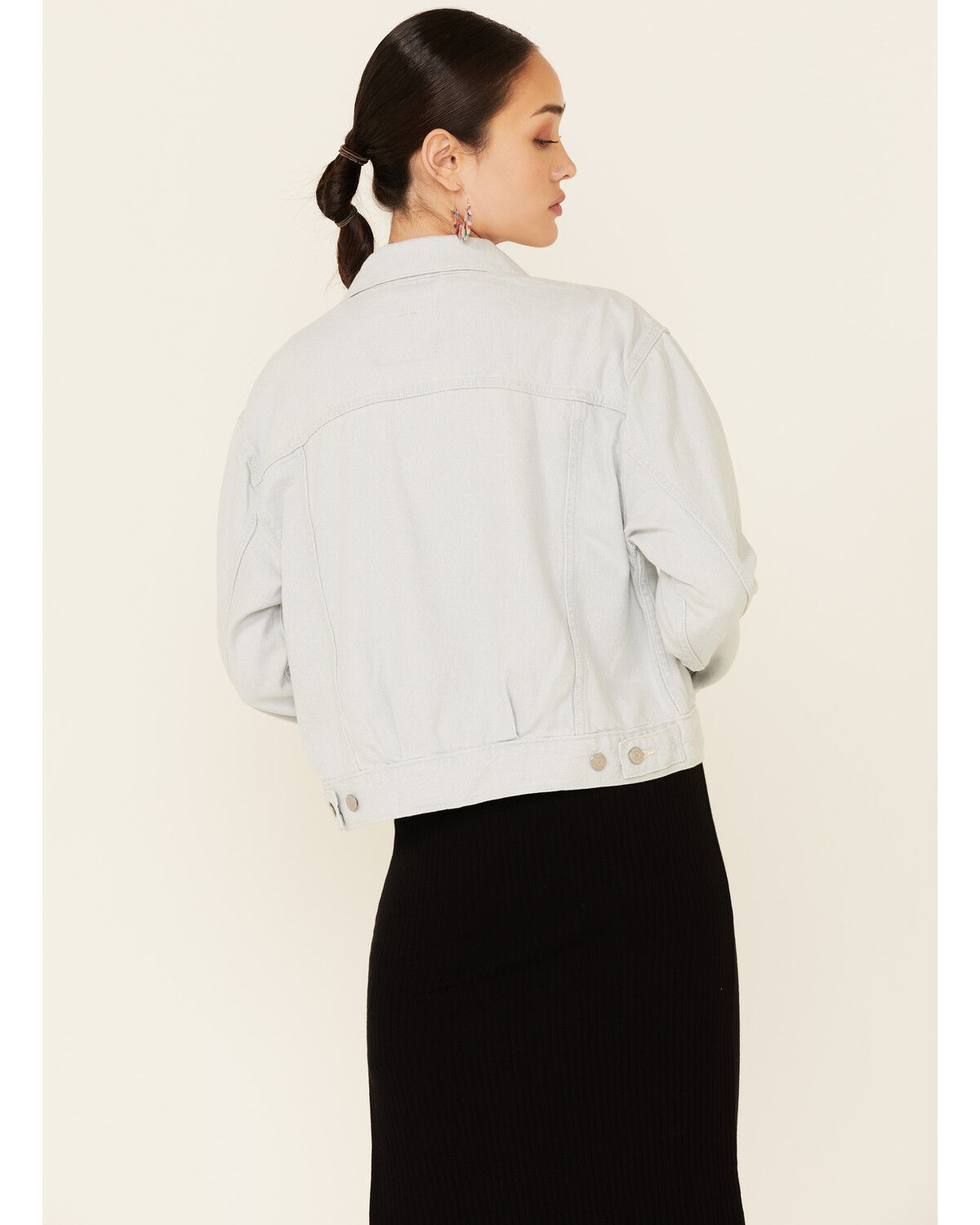 Image #4 - Levi's Women's Waste Not Light Wash Denim Button-Front Oversized Trucker Jacket, Light Blue, hi-res