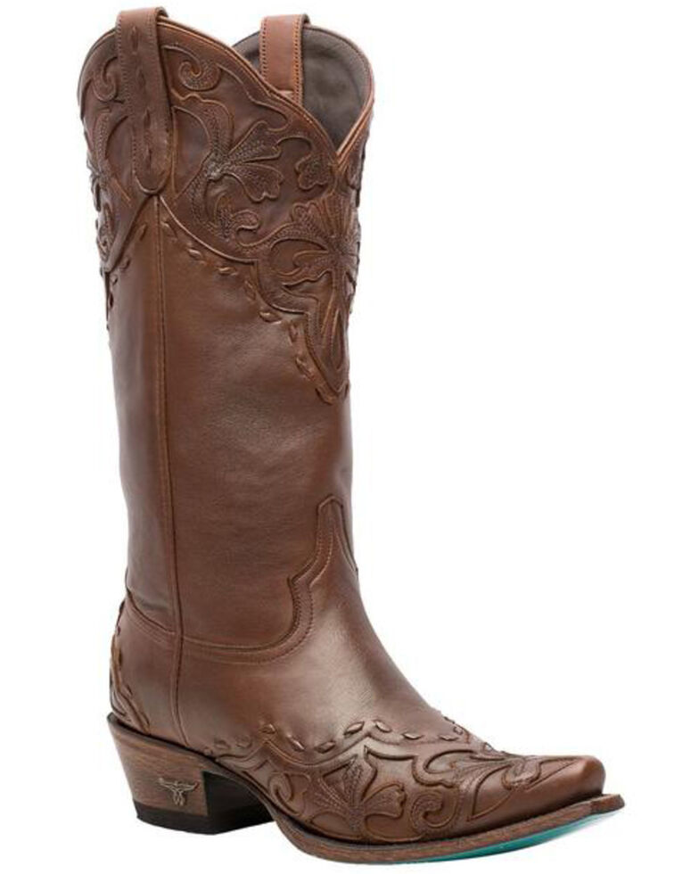 Lane Women's Lilly Western Boots - Snip Toe, Wine, hi-res