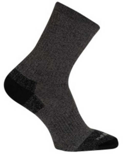 Image #1 - Merrell Men's Black MOAB Crew Socks, Black, hi-res