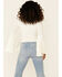 Image #3 - Shyanne Women's Rib Knit Mock Neck Bell Sleeve Top, Ivory, hi-res