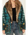 Image #3 - Tasha Polizzi Women's Southwestern Print Blanket Jullian Jacket, Teal, hi-res
