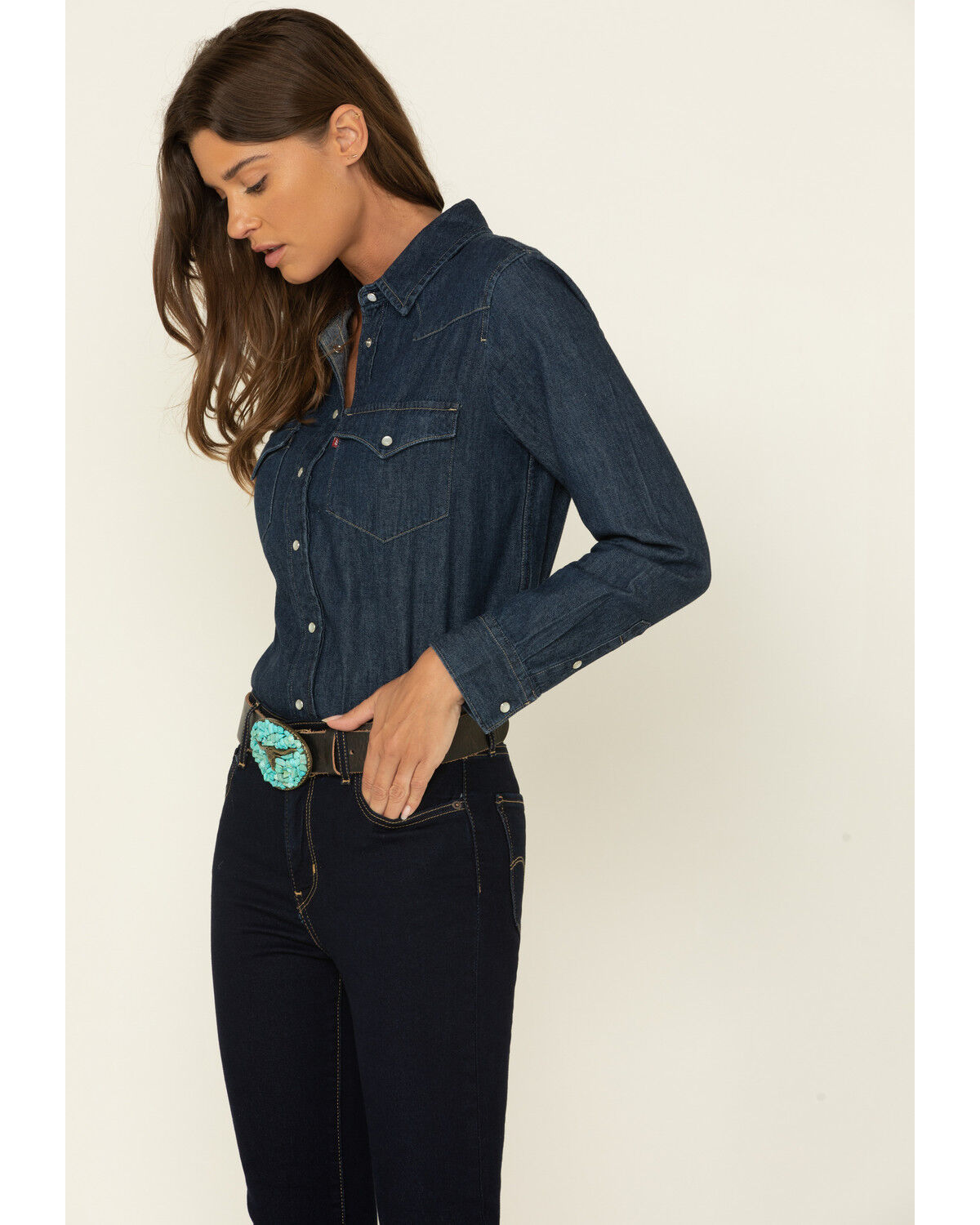 Image #2 - Levi's Women's Dark Horse High Rise 725 Bootcut Jeans, Blue, hi-res