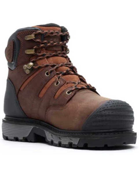Image #1 - Keen Men's Camden 6" Lace-Up Work Boots - Carbon Toe, Brown, hi-res