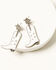 Image #1 - Idyllwind Women's Star Boots Earrings, White, hi-res