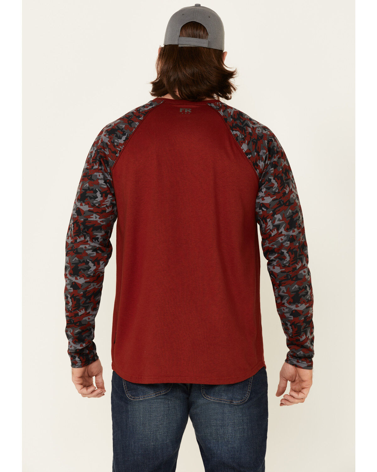 Image #4 - Cody James Men's FR Chili Long Sleeve Work Raglan T-Shirt, Chilli, hi-res