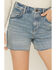 Image #2 - Wrangler Retro Women's Light Wash Bailey High Rise Cutoff Denim Shorts, Light Wash, hi-res