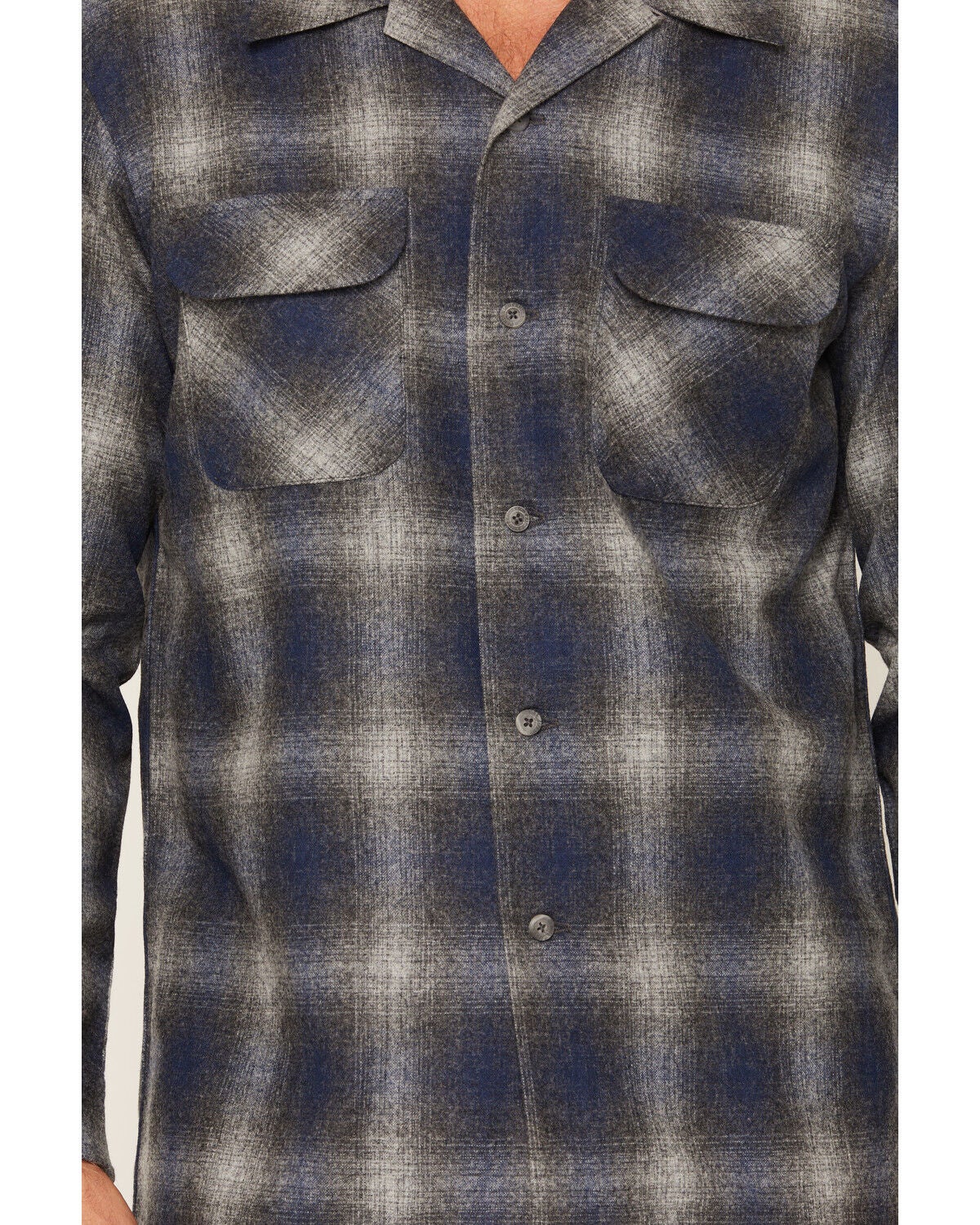 Pendleton Men's Board Ombre Plaid Print Long Sleeve Button-Down Shirt ...