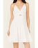 Image #3 - Angie Women's Eyelet Knot Front Dress, White, hi-res