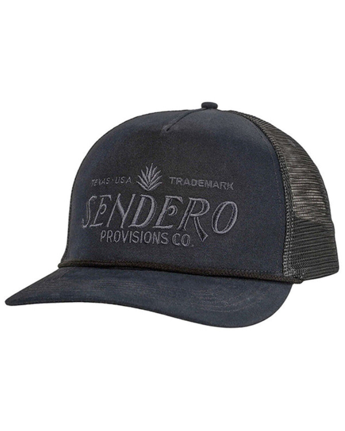 Image #1 - Sendero Men's Tonal Logo Ball Cap, Black, hi-res