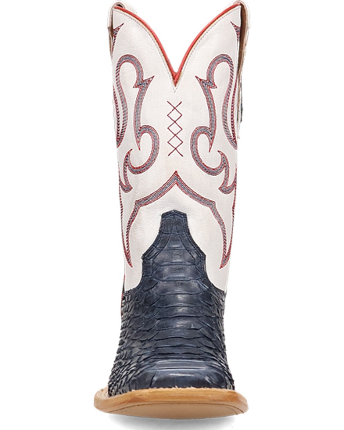 Image #4 - Dan Post Women's Penny Exotic Python Western Boots - Broad Square Toe, Blue, hi-res