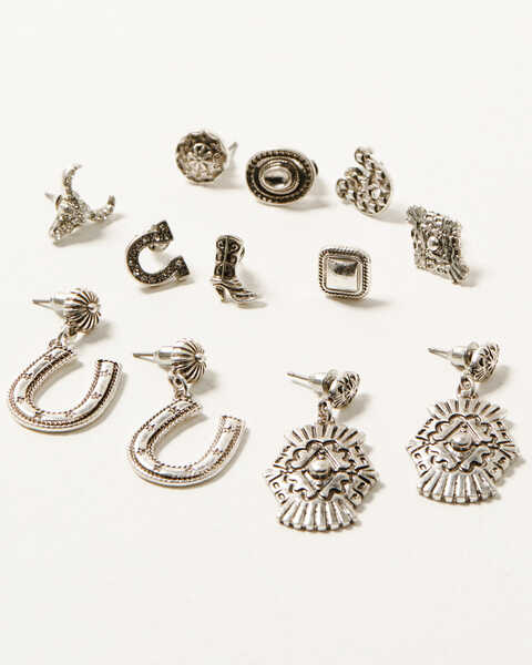 Image #1 - Idyllwind Women's Amesley Cove Antique Silver Earring Set - 10 Piece, Silver, hi-res