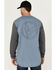 Image #4 - Hawx Men's FR Color Block Long Sleeve Graphic Work T-Shirt , Blue, hi-res