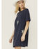 Image #2 - Rock & Roll Denim Women's Sequins Star Short Sleeve T-Shirt Mini Dress, Blue, hi-res
